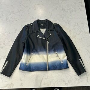 Mod x Faux Leather Ombré Jacket Zip Up Women’s